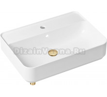 Раковина Lavinia Boho Bathroom Sink Slim 21520374 с сифоном и донным клапаном, золото