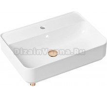 Раковина Lavinia Boho Bathroom Sink Slim 21520376 с сифоном и донным клапаном, розовое золото