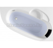 Акриловая ванна Lavinia Boho Bell Pro R 160x105 см, угловая, с каркасом, с экраном, подголовник справа, асимметричная