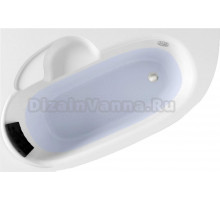 Акриловая ванна Lavinia Boho Bell Pro L 160x105 см, угловая, с каркасом, с экраном, подголовник слева, асимметричная