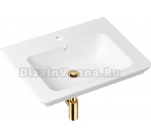 Раковина Lavinia Boho Bathroom Sink Slim 21520387 с сифоном и донным клапаном, золото