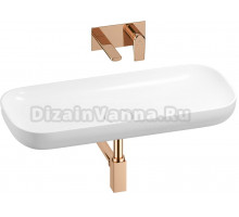 Комплект Wellsee Croquis 201002009 С ВНУТРЕННЕЙ ЧАСТЬЮ, белый глянцевый, розовое золото, 4 в 1