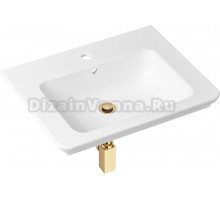 Раковина Lavinia Boho Bathroom Sink Slim 21520397 с сифоном и донным клапаном, золото