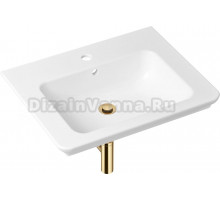 Раковина Lavinia Boho Bathroom Sink Slim 21520417 с сифоном и донным клапаном, золото