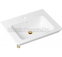 Раковина Lavinia Boho Bathroom Sink Slim 21520427 с сифоном и донным клапаном, золото