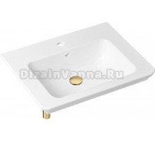 Раковина Lavinia Boho Bathroom Sink Slim 21520428 с сифоном и донным клапаном, золото