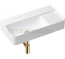 Раковина Lavinia Boho Bathroom Sink Slim 21520496 с сифоном и донным клапаном, золото