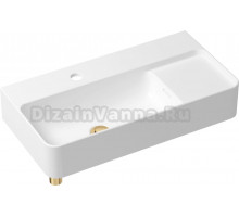 Раковина Lavinia Boho Bathroom Sink Slim 21520536 с сифоном и донным клапаном, золото