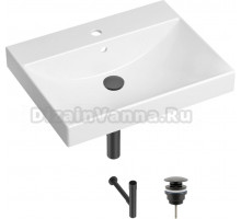 Раковина Lavinia Boho Bathroom Sink 21520569 с сифоном и донным клапаном, черный матовый