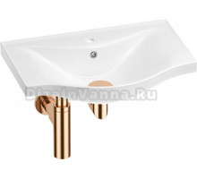 Раковина Wellsee Bisou 201001574 45, с сифоном, розовое золото