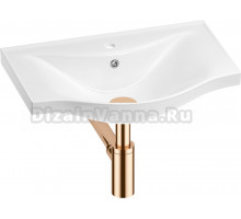 Раковина Wellsee Bisou 201001579 45, с сифоном, розовое золото