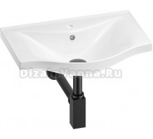 Раковина Wellsee Bisou 201001582 50, с сифоном, матовый черный