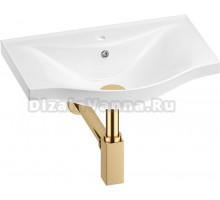 Раковина Wellsee Bisou 201001583 50, с сифоном, золото