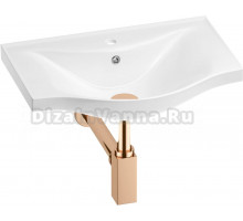 Раковина Wellsee Bisou 201001584 50, с сифоном, розовое золото