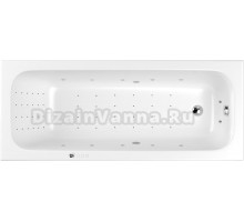 Акриловая ванна WHITECROSS Vibe 0105.170070.100.NANO.CR 170x70 см, с гидромассажем, с каркасом, со сливом-переливом, с донным клапаном