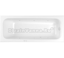 Акриловая ванна WHITECROSS Vibe 0105.170070.100.SOFT.WH 170x70 см, с гидромассажем, с каркасом, со сливом-переливом, с донным клапаном