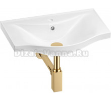 Раковина Wellsee Bisou 201001608 55, с сифоном, золото