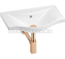 Раковина Wellsee Bisou 201001609 55, с сифоном, розовое золото