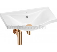 Раковина Wellsee Bisou 201001624 55, с сифоном, розовое золото