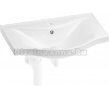 Раковина Wellsee Bisou 201001625 55, с сифоном, матовый белый