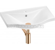 Раковина Wellsee Bisou 201001629 60, с сифоном, розовое золото