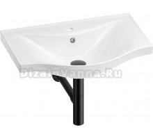 Раковина Wellsee Bisou 201001637 60, с сифоном, матовый черный