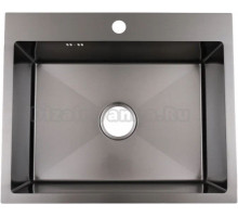 Мойка кухонная Alcora Sofia 3040065NB Nano Black, с сифоном