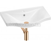Раковина Wellsee Bisou 201001654 65, с сифоном, розовое золото