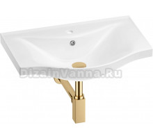 Раковина Wellsee Bisou 201001658 65, с сифоном, золото