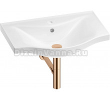 Раковина Wellsee Bisou 201001664 65, с сифоном, розовое золото