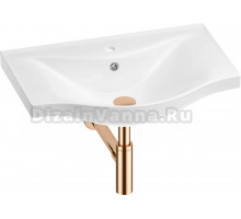 Раковина Wellsee Bisou 201001669 65, с сифоном, розовое золото