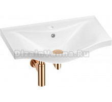 Раковина Wellsee Bisou 201001674 65, с сифоном, розовое золото