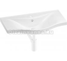 Раковина Wellsee Bisou 201001680 75, с сифоном, матовый белый