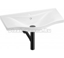 Раковина Wellsee Bisou 201001687 75, с сифоном, матовый черный