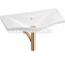 Раковина Wellsee Bisou 201001689 75, с сифоном, розовое золото