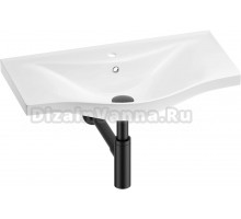 Раковина Wellsee Bisou 201001692 75, с сифоном, матовый черный