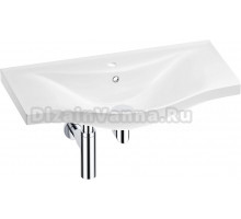 Раковина Wellsee Bisou 201001696 75, с сифоном, хром