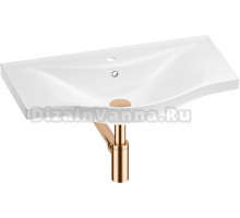 Раковина Wellsee Bisou 201001704 80, с сифоном, розовое золото