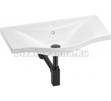 Раковина Wellsee Bisou 201001707 80, с сифоном, матовый черный