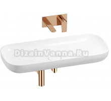 Комплект Wellsee Croquis 201002069 С ВНУТРЕННЕЙ ЧАСТЬЮ, белый глянцевый, розовое золото, 4 в 1