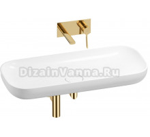 Комплект Wellsee Croquis 201002073 С ВНУТРЕННЕЙ ЧАСТЬЮ, белый глянцевый, золото, 4 в 1