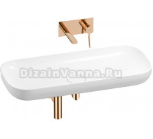 Комплект Wellsee Croquis 201002074 С ВНУТРЕННЕЙ ЧАСТЬЮ, белый глянцевый, розовое золото, 4 в 1