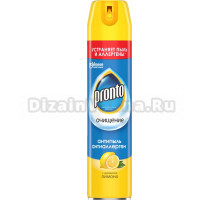 Чистящее средство для мебели Pronto полироль аэрозоль антипыль-антиаллерген, лимон, 250 мл
