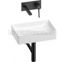 Комплект Wellsee Pure BY 201002567 С ВНУТРЕННЕЙ ЧАСТЬЮ, глянцевый белый, матовый черный, 4 в 1