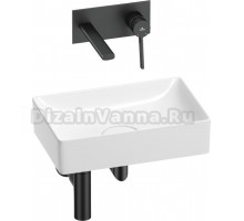 Комплект Wellsee Pure BY 201002597 С ВНУТРЕННЕЙ ЧАСТЬЮ, глянцевый белый, матовый черный, 4 в 1