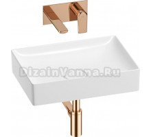 Комплект Wellsee Pure BY 201002614 С ВНУТРЕННЕЙ ЧАСТЬЮ, глянцевый белый, розовое золото, 4 в 1