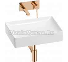 Комплект Wellsee Pure BY 201002619 С ВНУТРЕННЕЙ ЧАСТЬЮ, глянцевый белый, розовое золото, 4 в 1