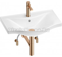 Комплект Wellsee Bisou 201005204 глянцевый белый, розовое золото, 5 в 1