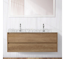 Тумба с раковиной BelBagno Kraft 120 2 ящика, для двоих, rovere nebrasca nature