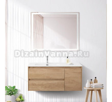 Мебель для ванной BelBagno Kraft 100 L, 2 ящика, дверца, rovere nebrasca nature